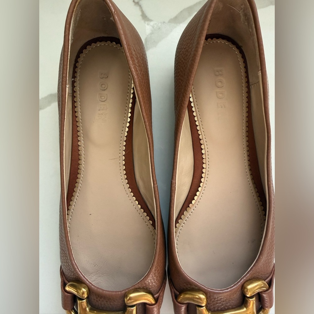 Boden Iris Snaffle Ballet Flats-Brown-Size 38 - Picture 4 of 11